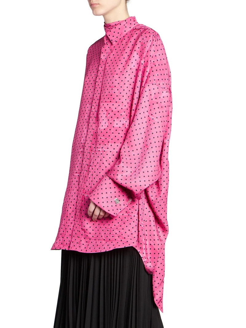 Fluid Scarf Dotted Tuxedo Shirt 4
