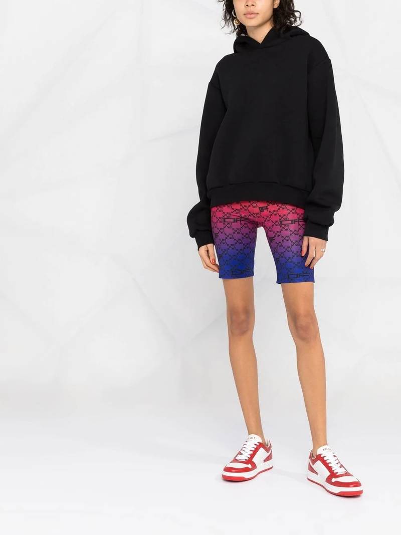 Off-White monogram-print cycling shorts outlook