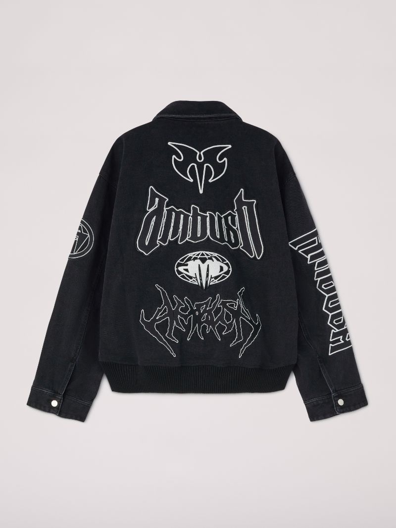 DENIM PATCH BOMBER - 2