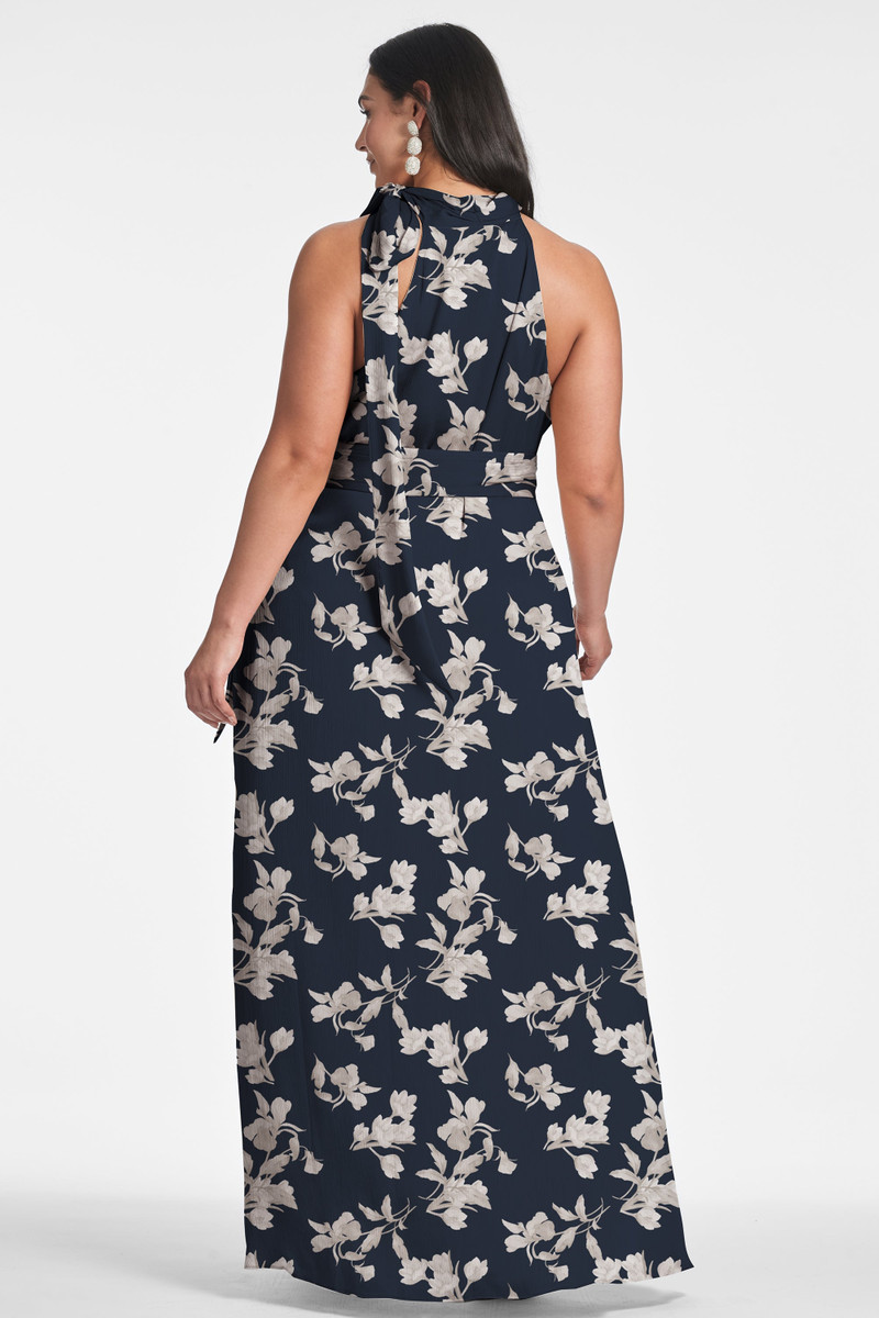 Kayla Gown - Navy Venetia Petal 6