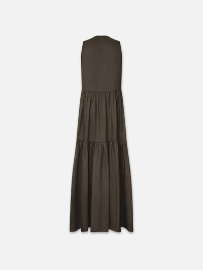 FRAME Sleeveless Tiered Maxi in Cypress outlook
