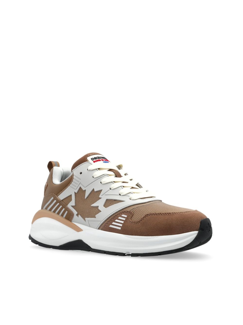 panelled low-top sneakers - 4
