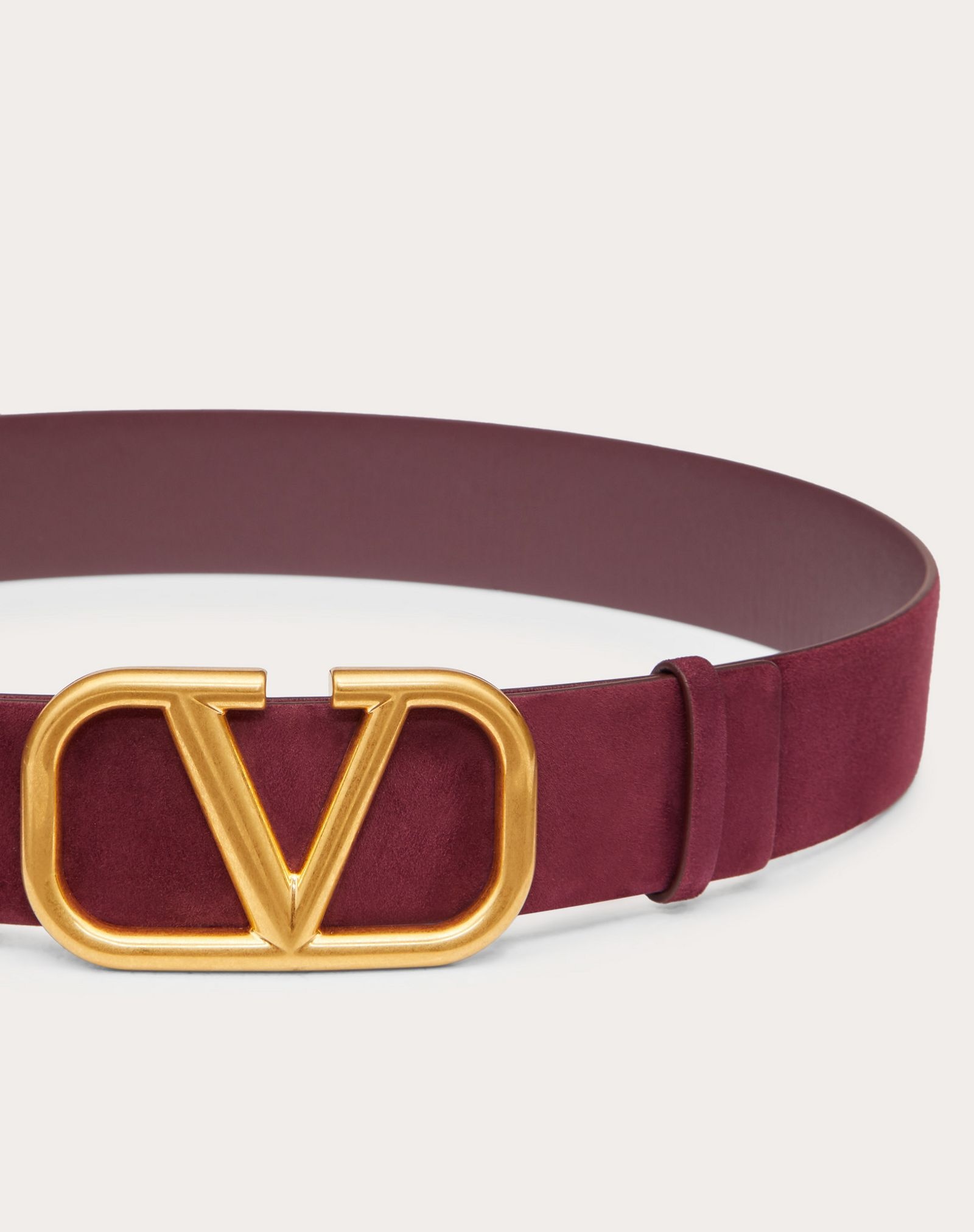 VLOGO SIGNATURE SUEDE LEATHER BELT 40 MM / 1.6 IN. - 4