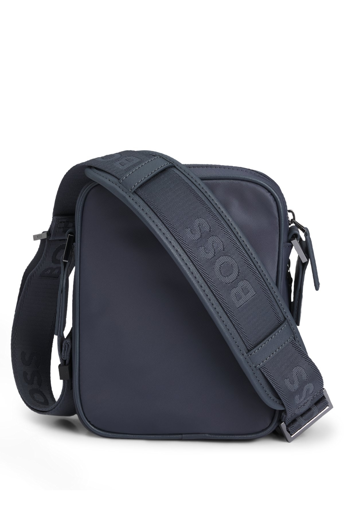 TWILL REPORTER BAG WITH DOUBLE B MONOGRAM - 2