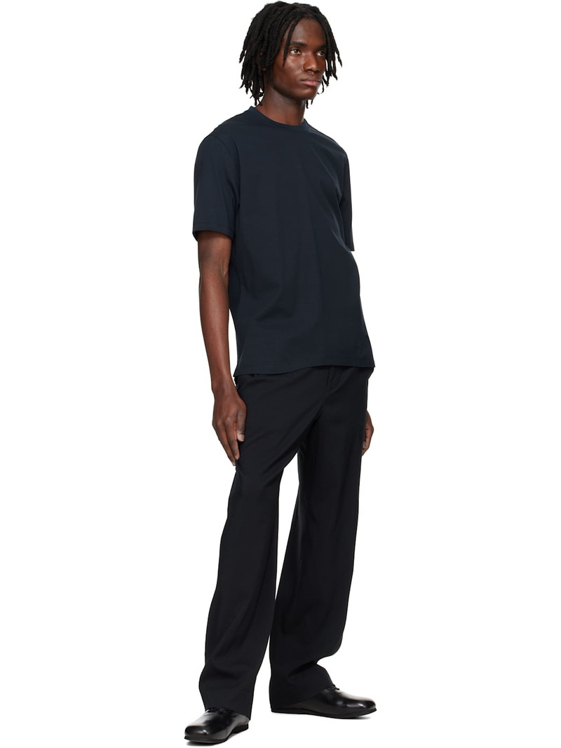 SOLID HOMME Navy Embroidered Logo T-shirt outlook