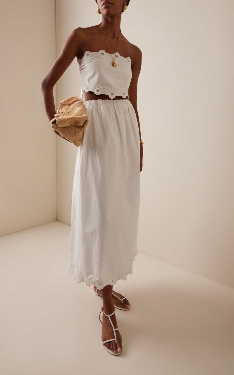 POSSE Antoinette Cotton Skirt white outlook