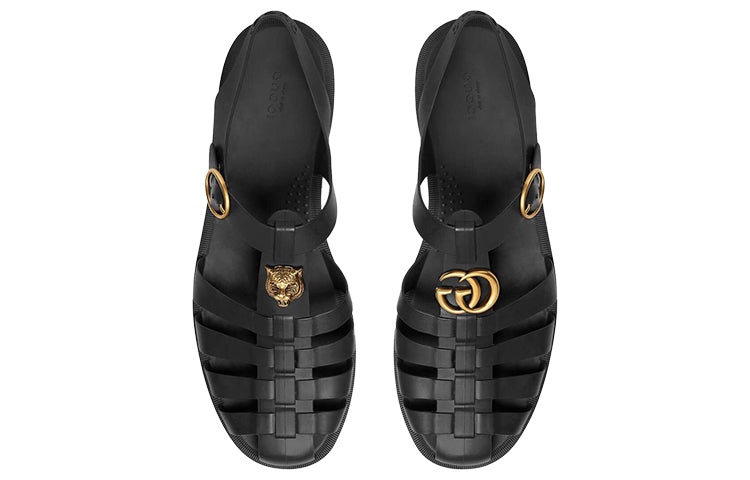 Gucci Black Rubber Buckle Strap Sandal 'Black' 463463-J8700-1000 - 3