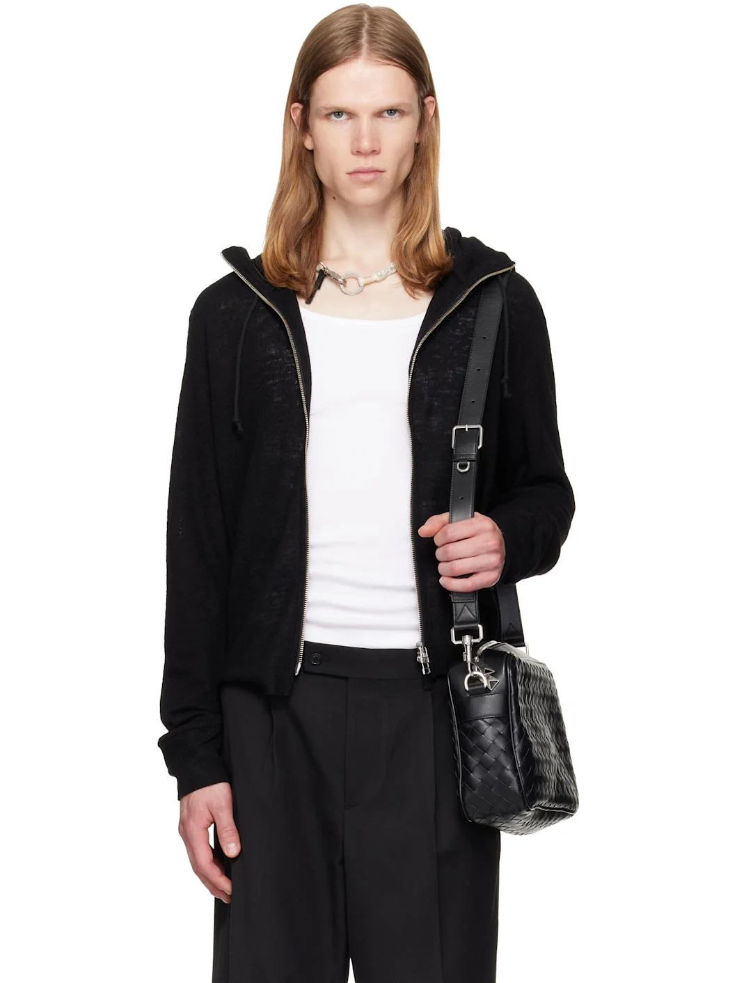 Black Light Wool Zip Hoodie - 1