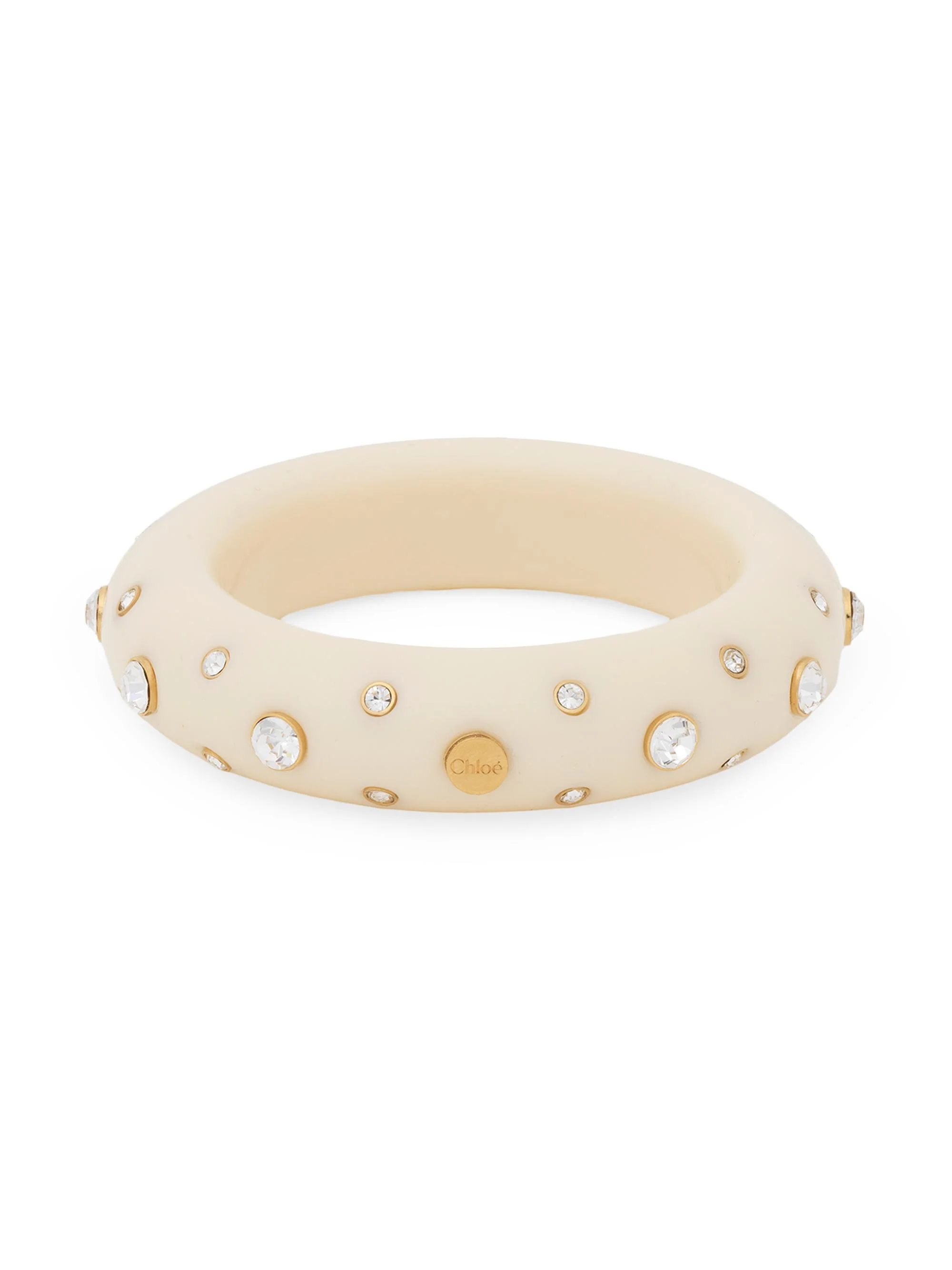 Women's Goldtone & Crystal Bangle - Iconic Milk - 1