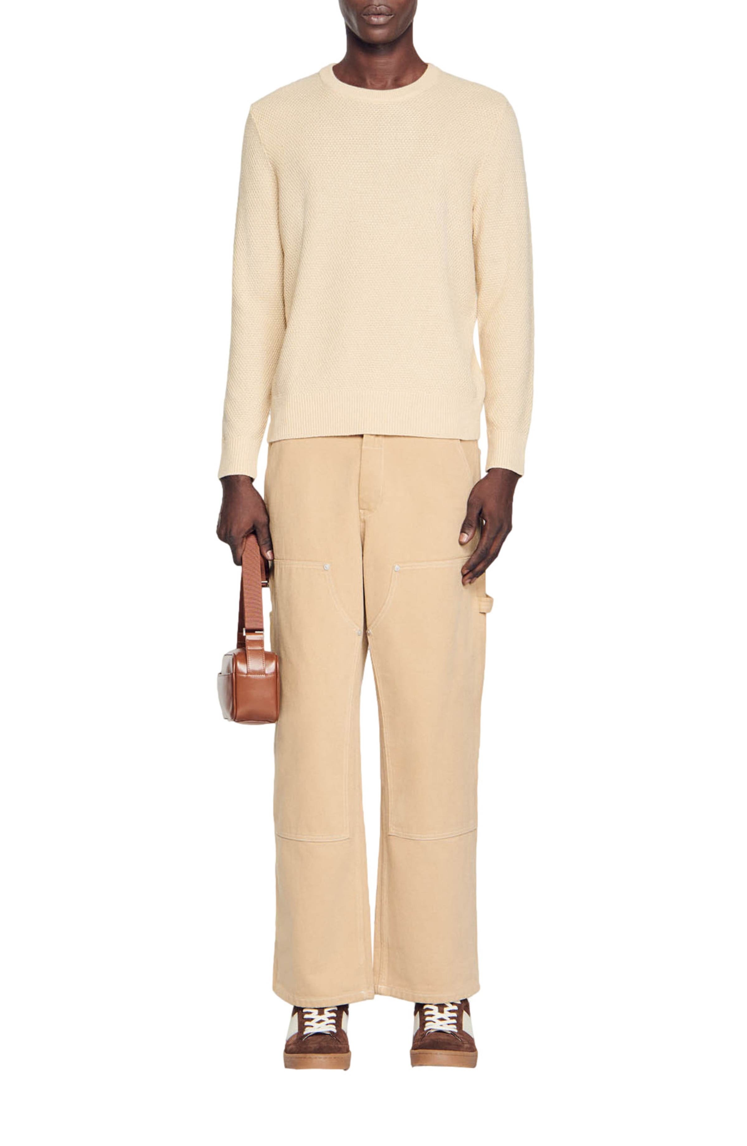 SANDRO Wool sweater in Off White /Mastic at Nordstrom - 6