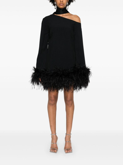 Taller Marmo Adige feather-trim minidress outlook