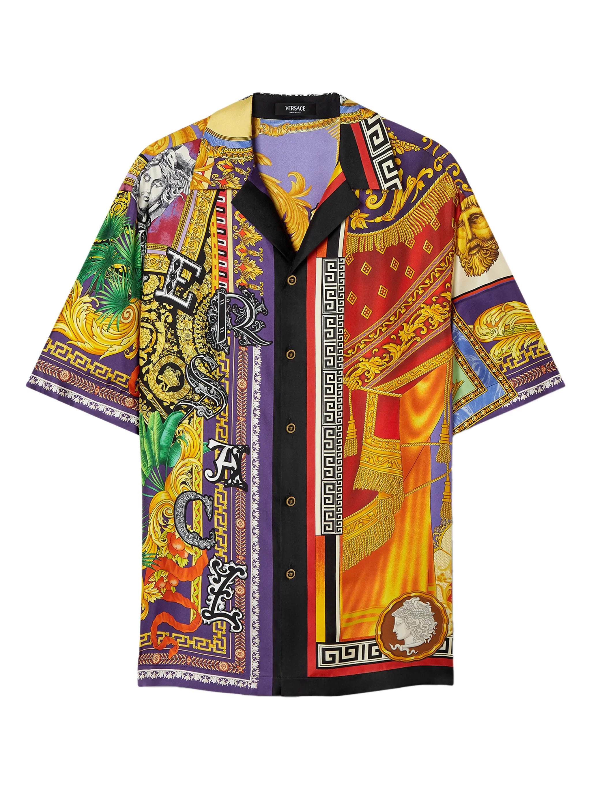 Versace Buttoned Graphic-print Shirt - 1