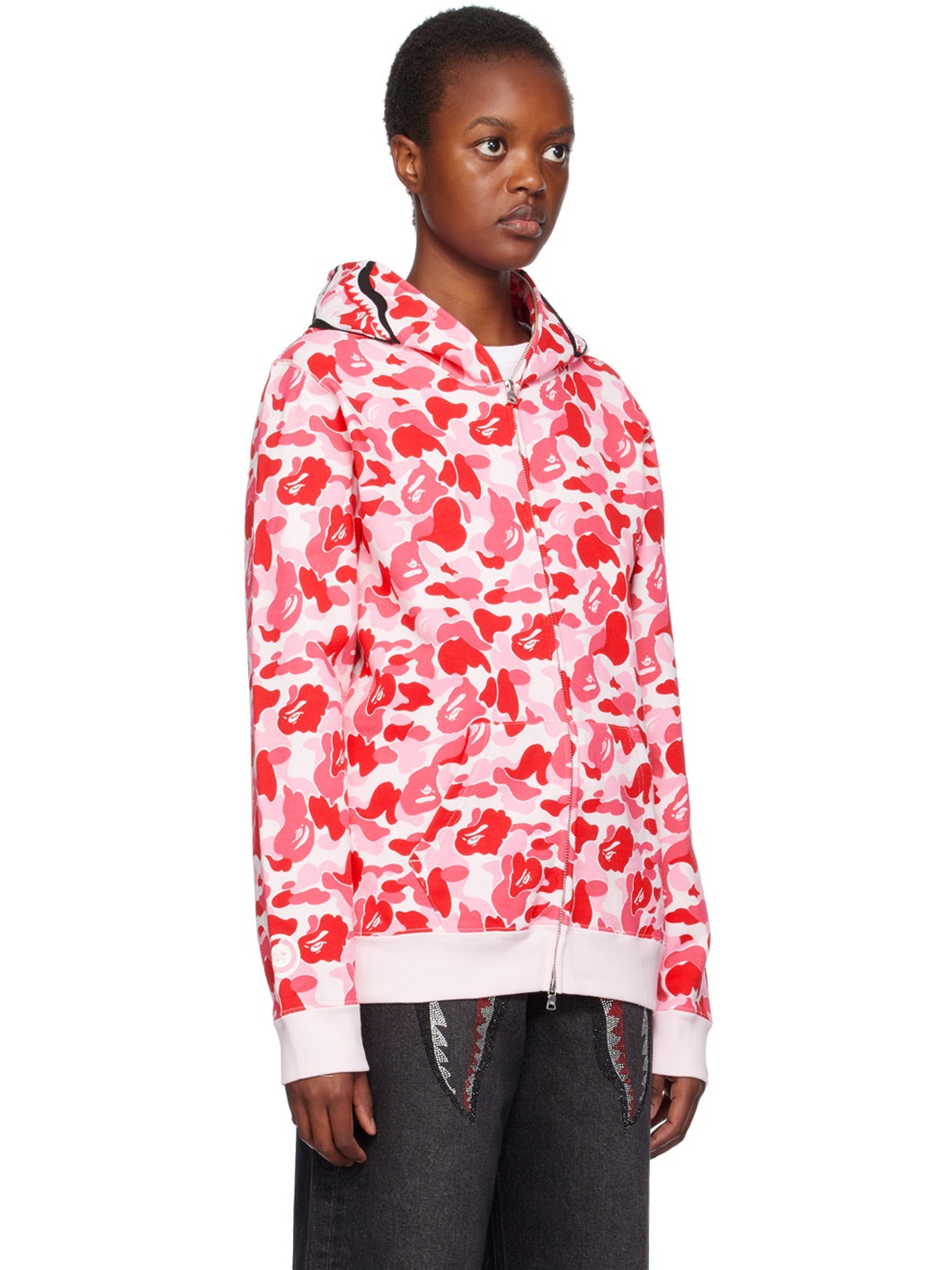 Pink ABC Camo Shark Hoodie - 2