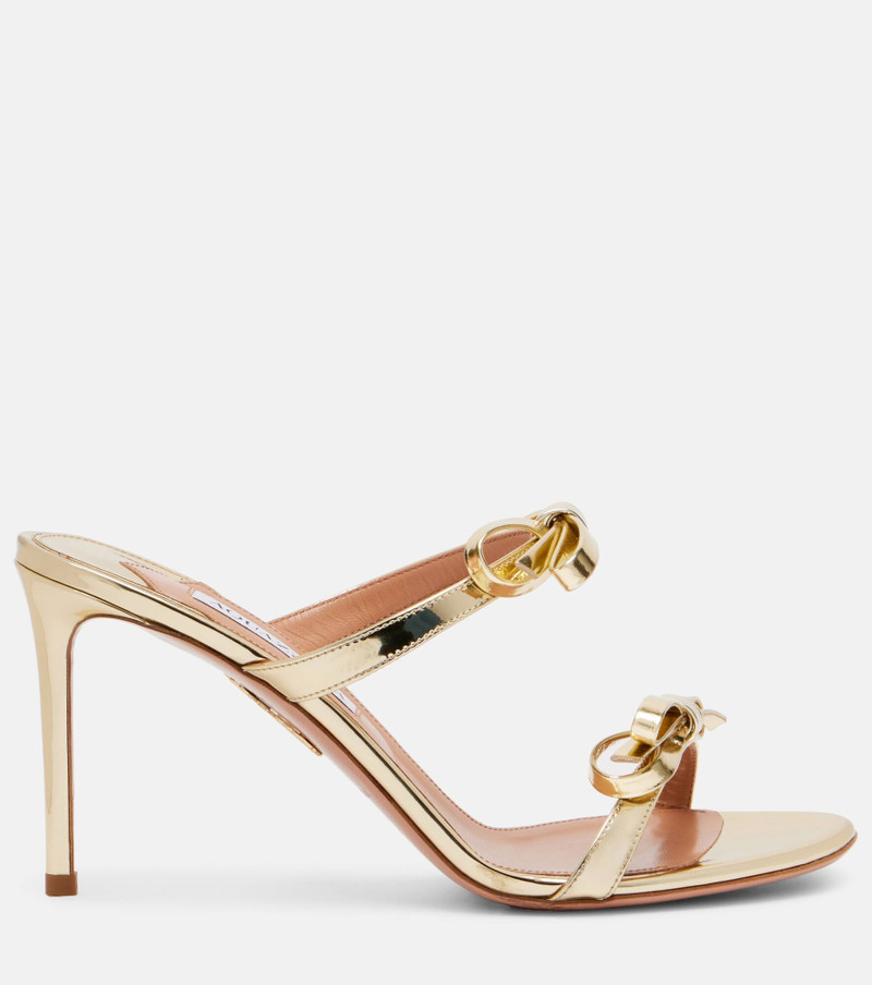 Soave 85 mirrored faux leather mules 4