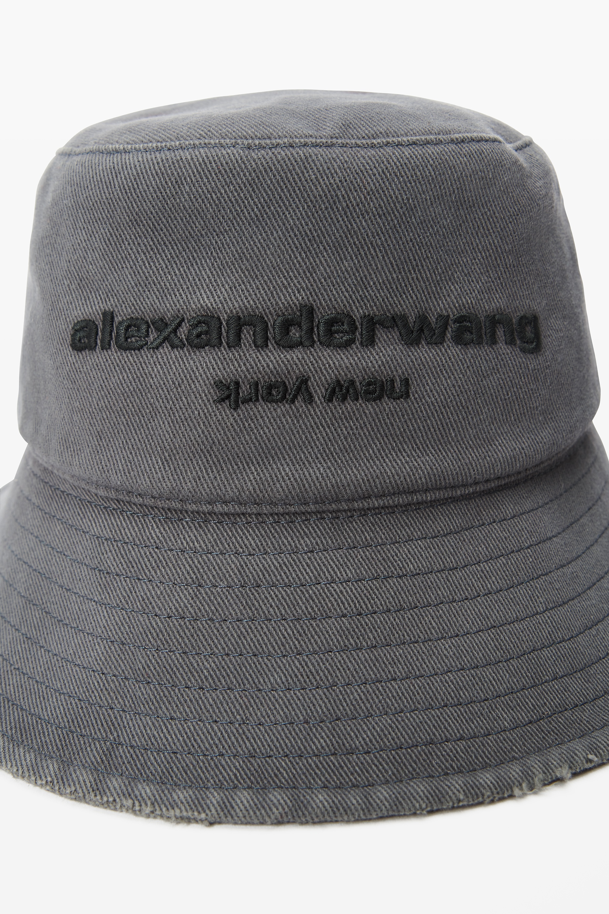 Distressed Logo Bucket Hat - 4