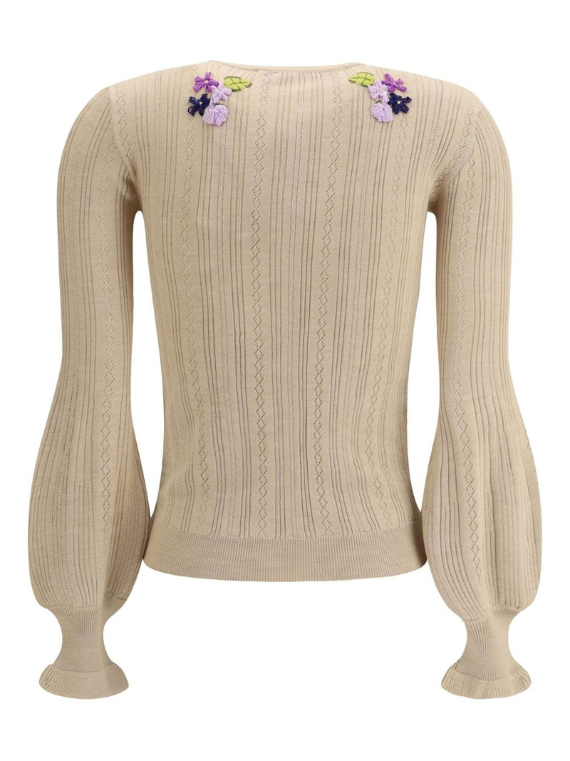 Valentino floral-embroidered cardigan outlook