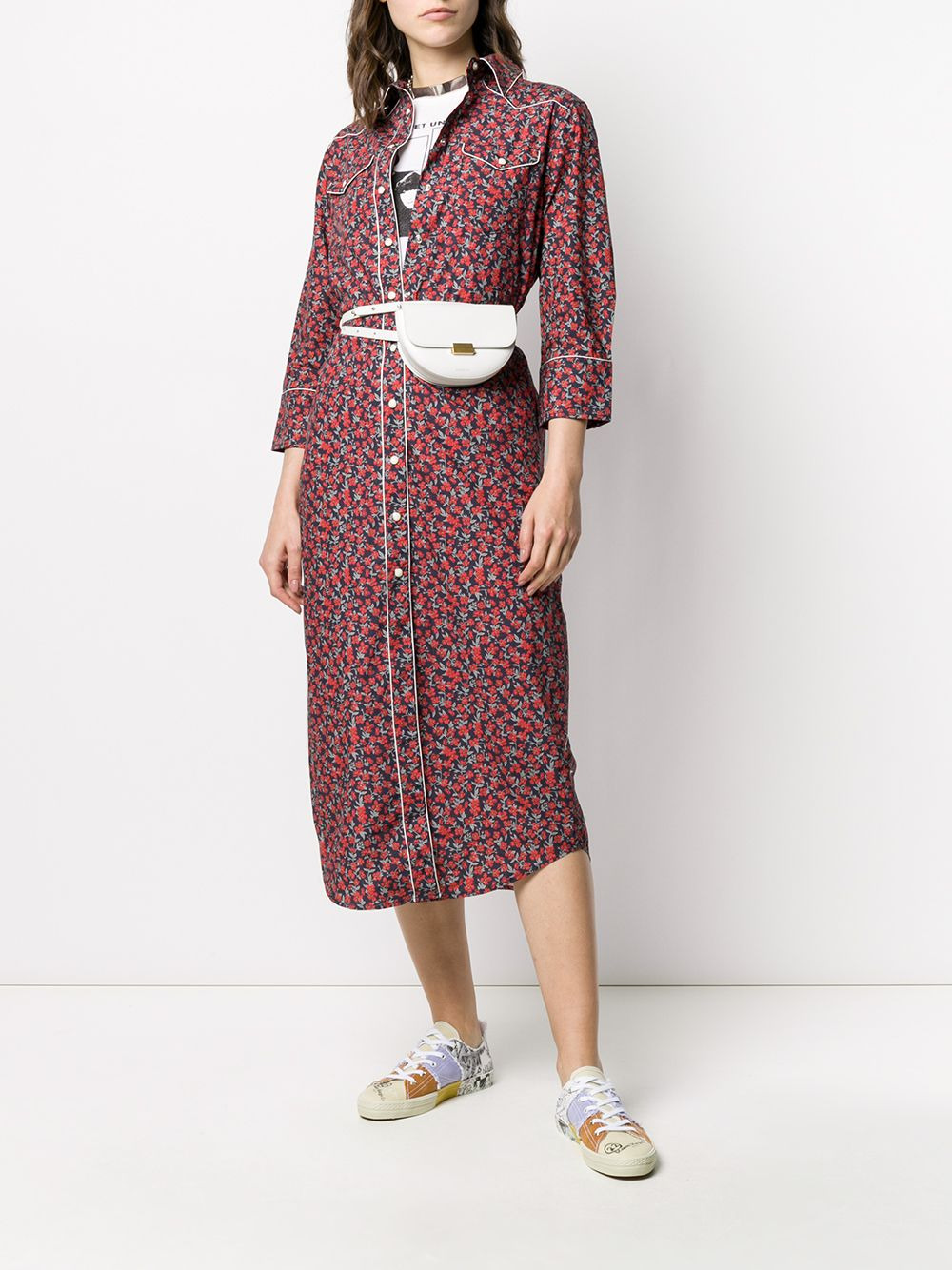 floral shirt dress - 2