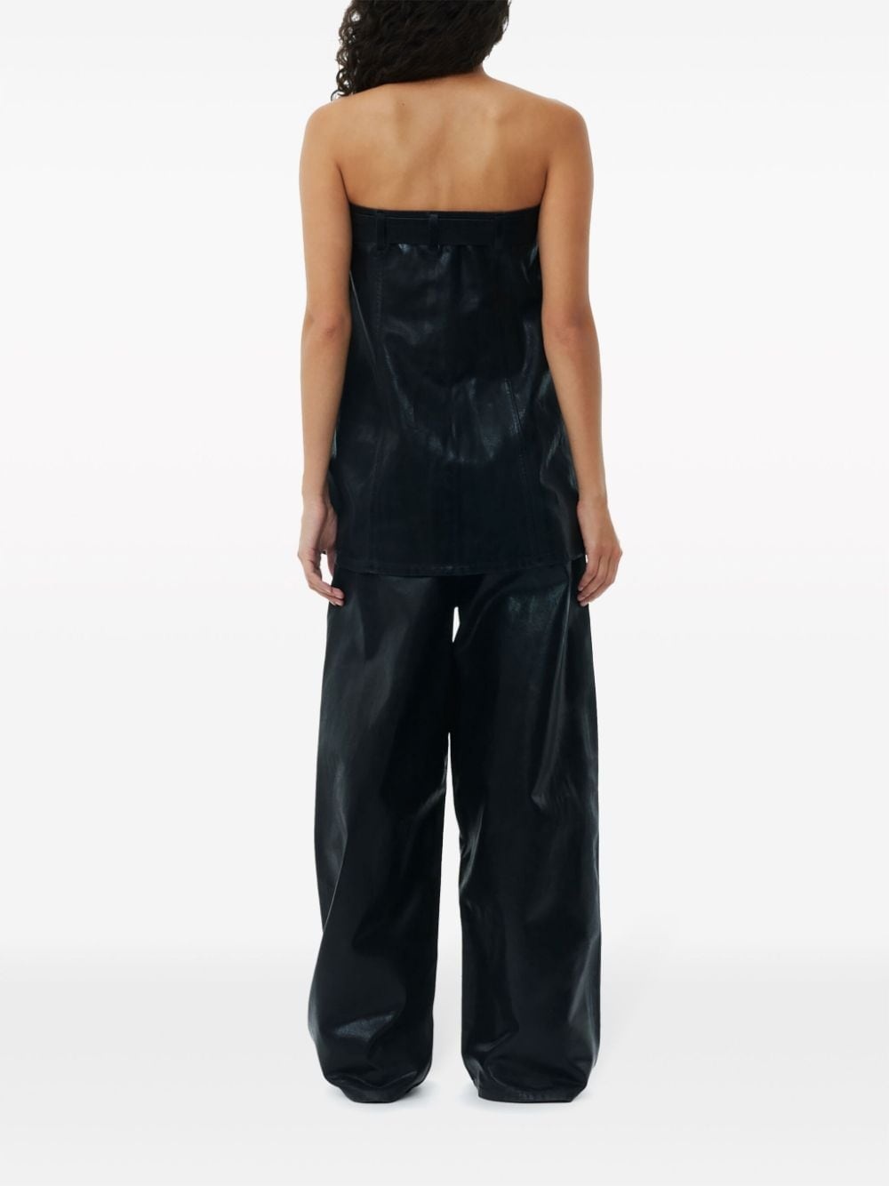 denim corsage top - 4