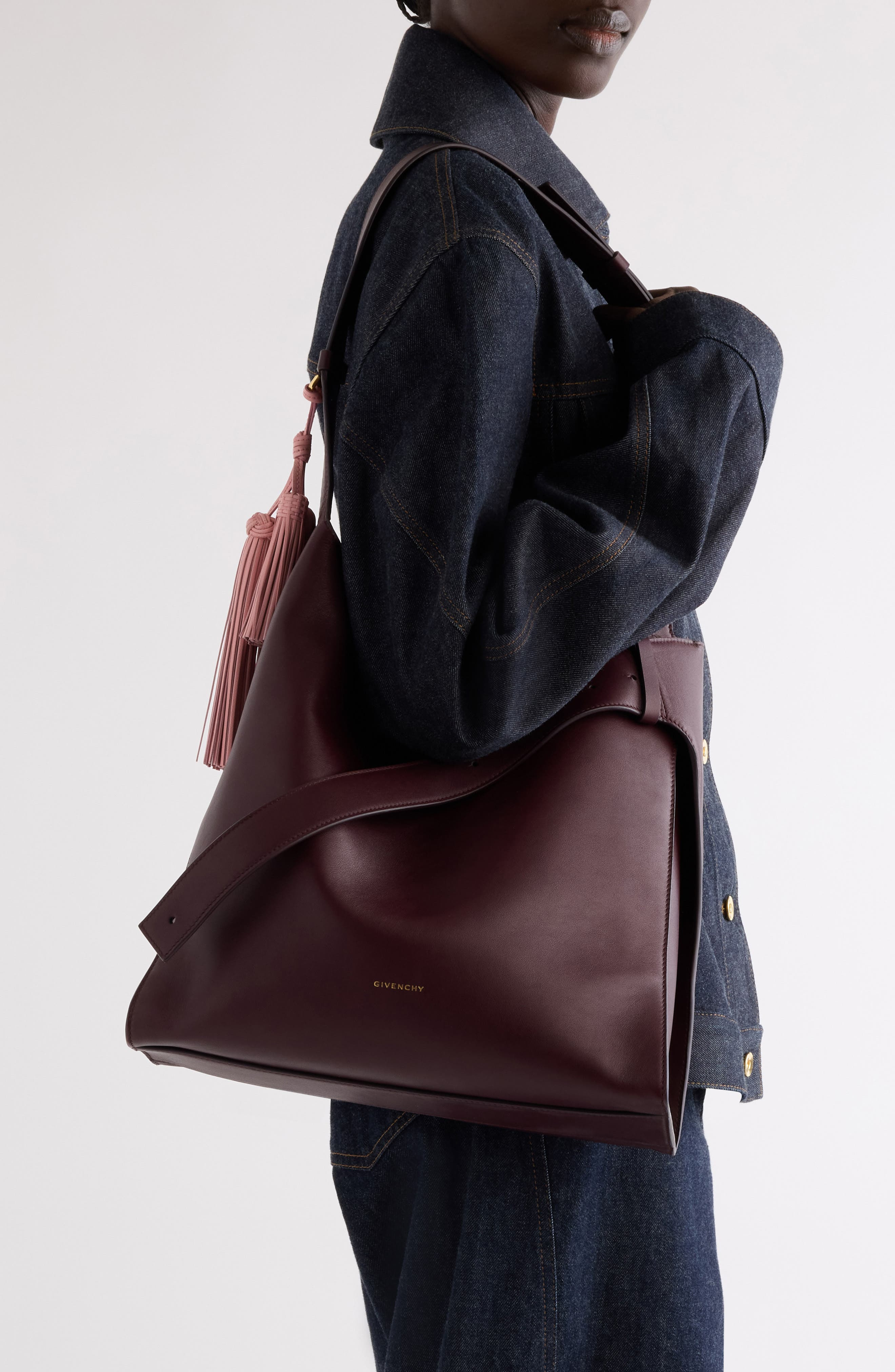 Givenchy Medium Day Leather Hobo Bag in Burgundy at Nordstrom - 2