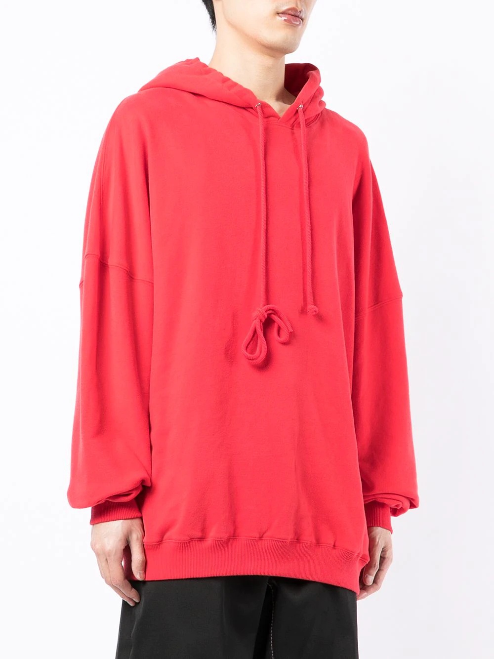 rear-logo oversized hoodie - 3