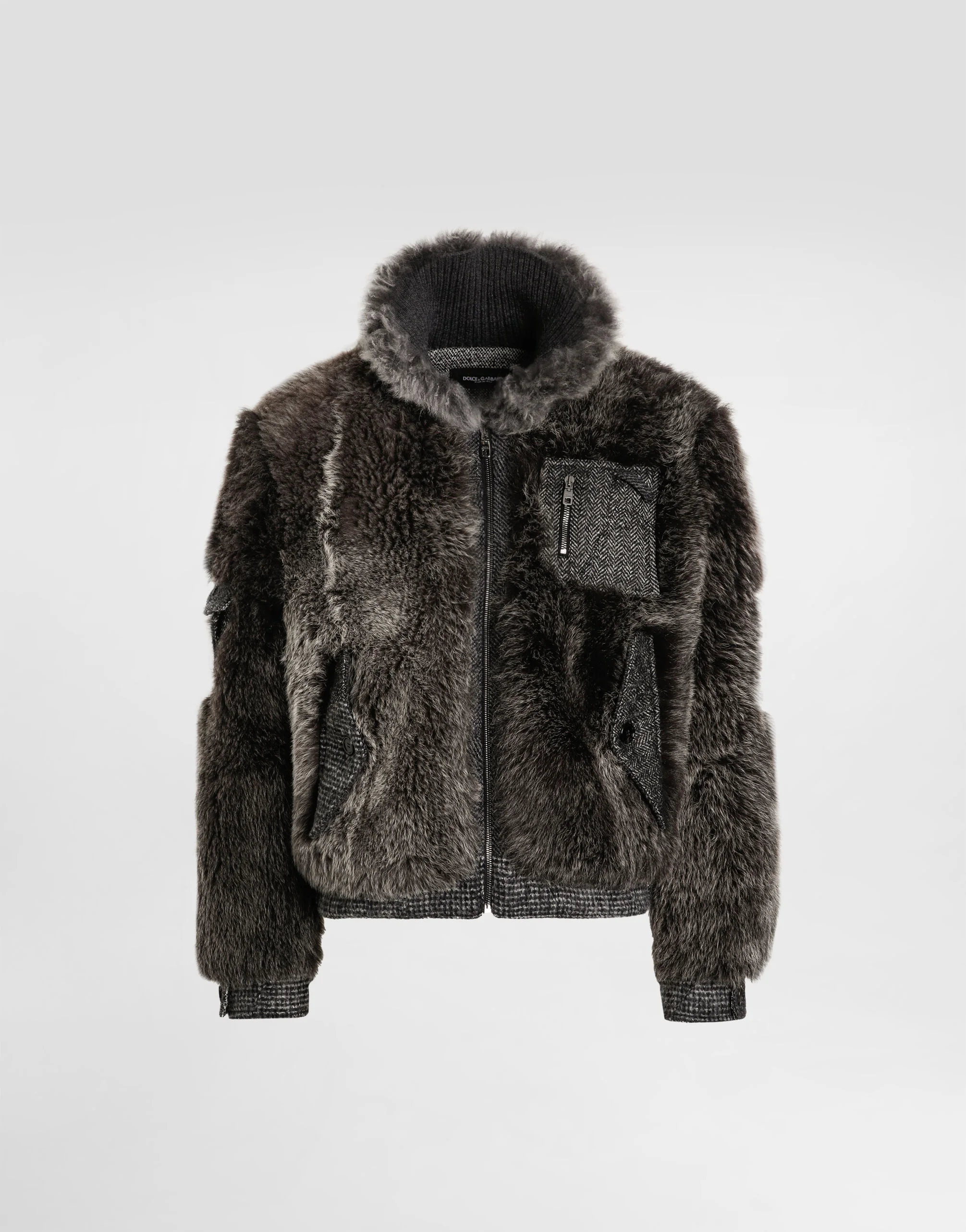 Single-breasted shearling coat - 1