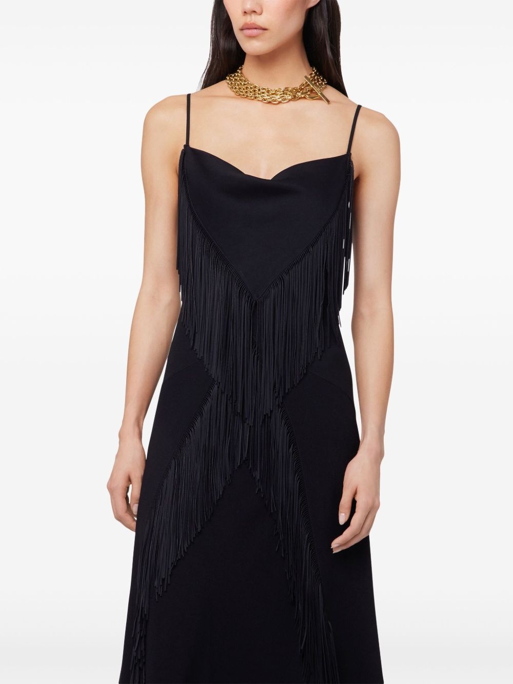 crepe maxi dress - 3