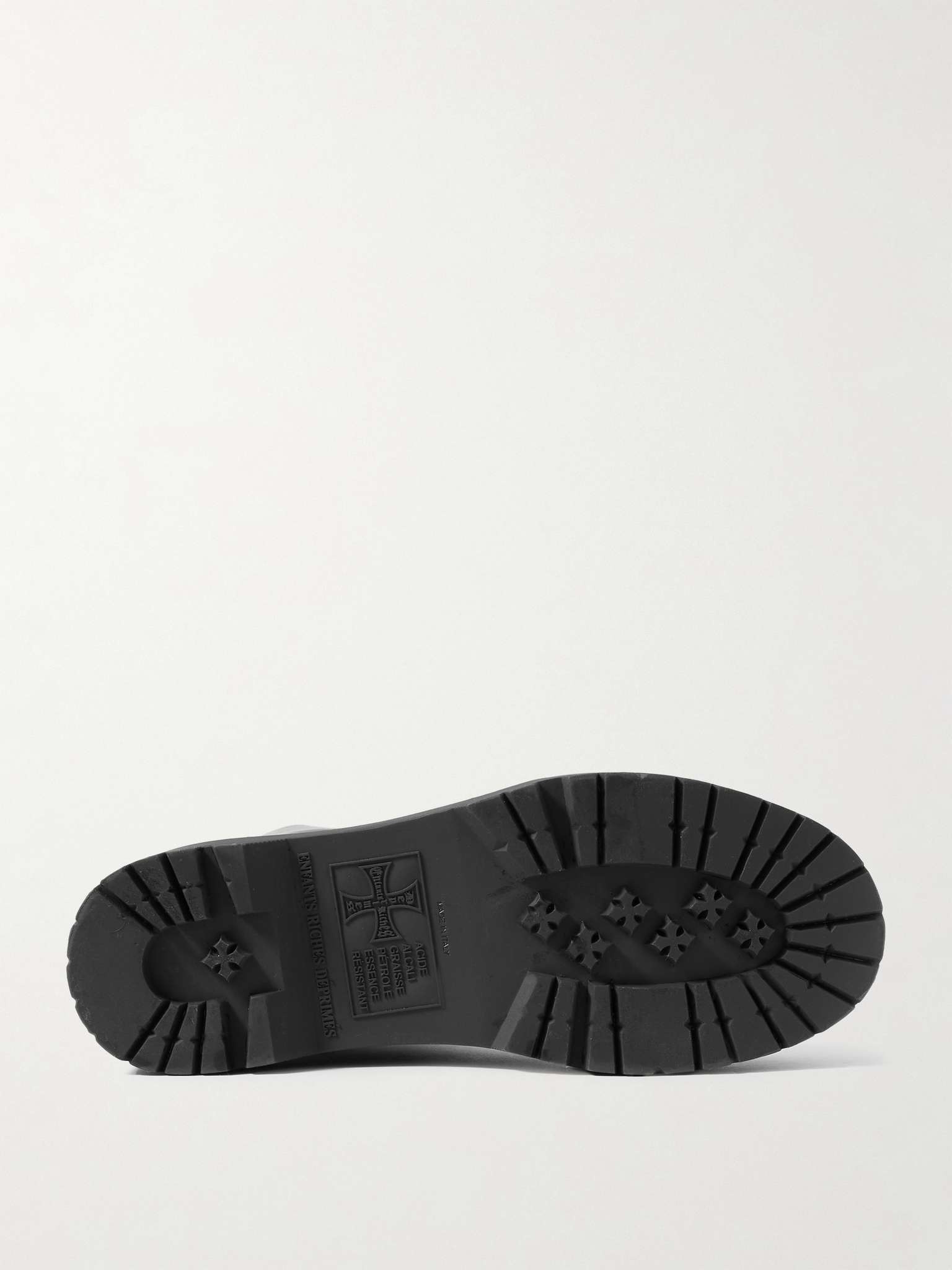 Logo-Embossed Leather Boots - 3