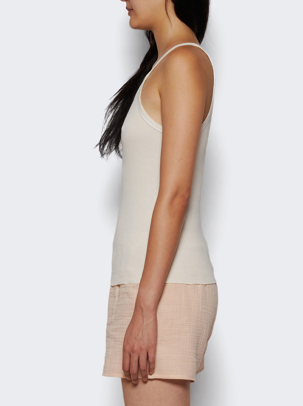 Rib Tank Top Bone - 3