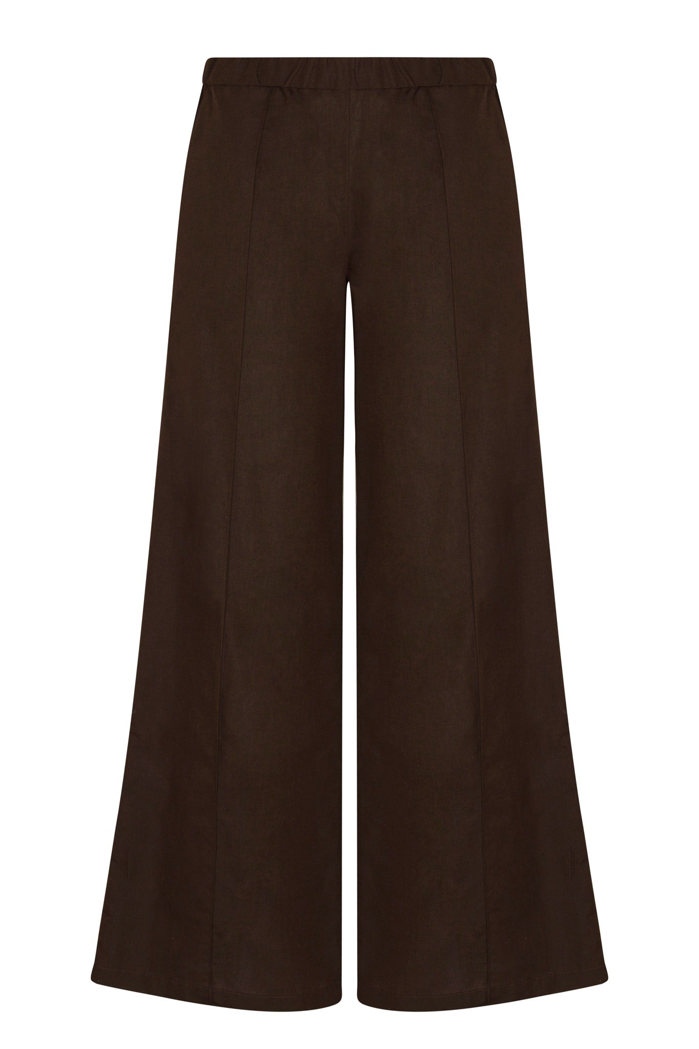 AMERICANO LINEN WIDE LEG PINTUCK TROUSERS - 2