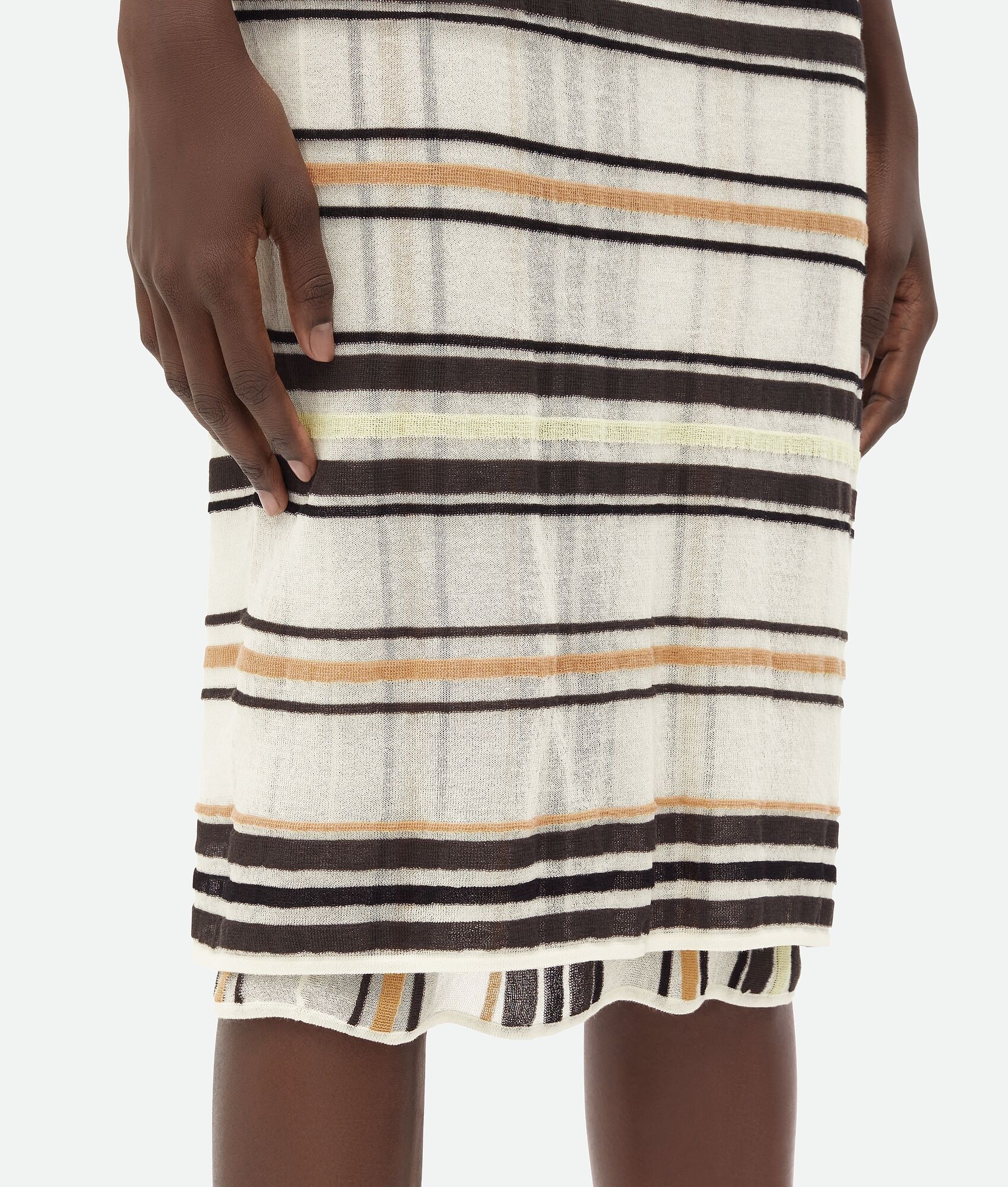 Striped Cotton Skirt - 5