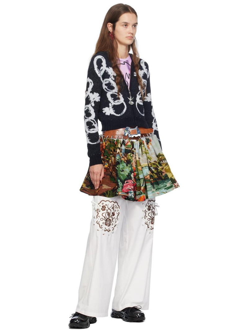 Chopova Lowena Black Chain Link Hooded Cardigan outlook