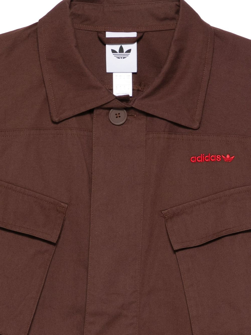 logo-embroidered shirt jacket 3