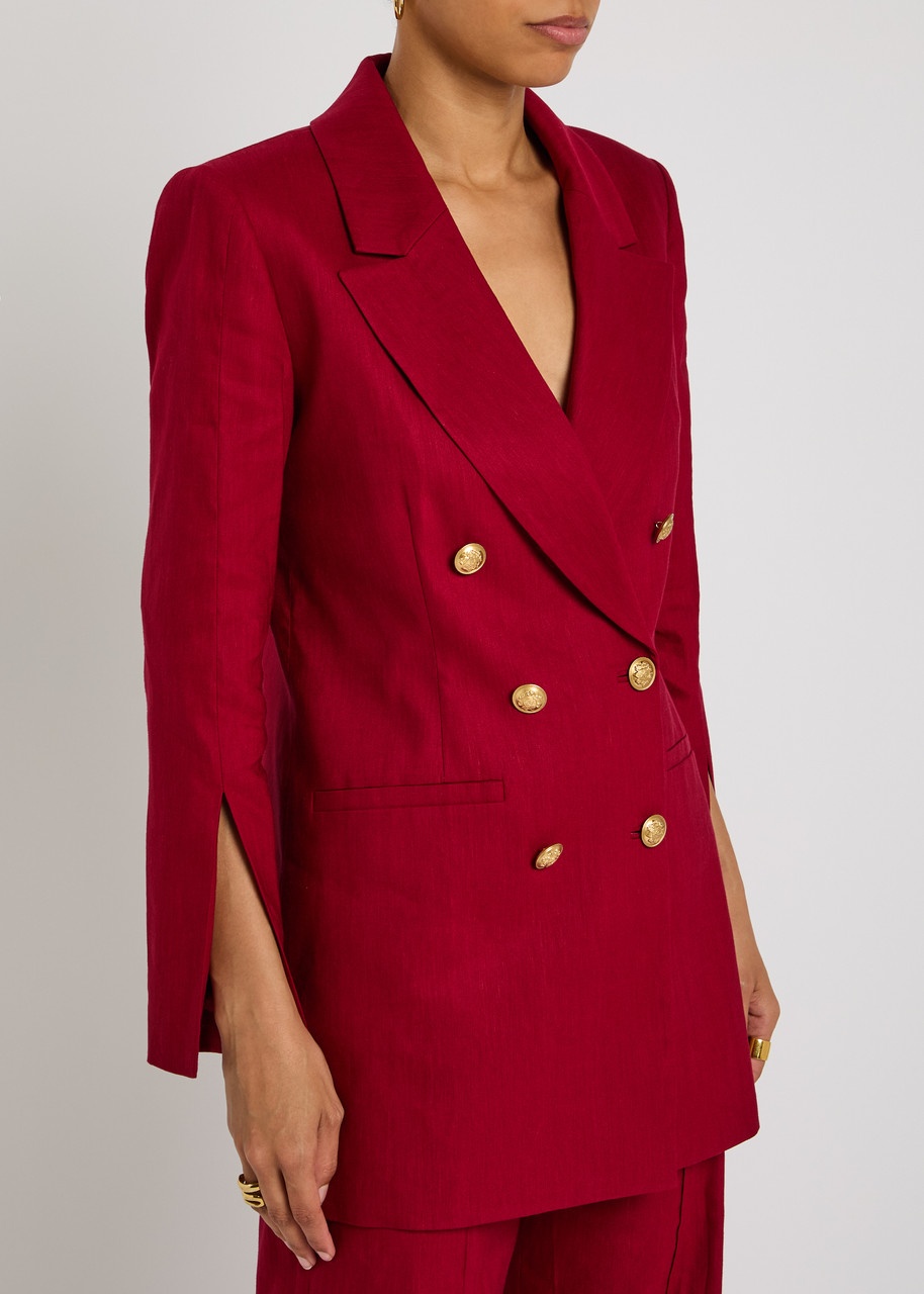Alice + Olivia Campbell Linen-blend Blazer - 2