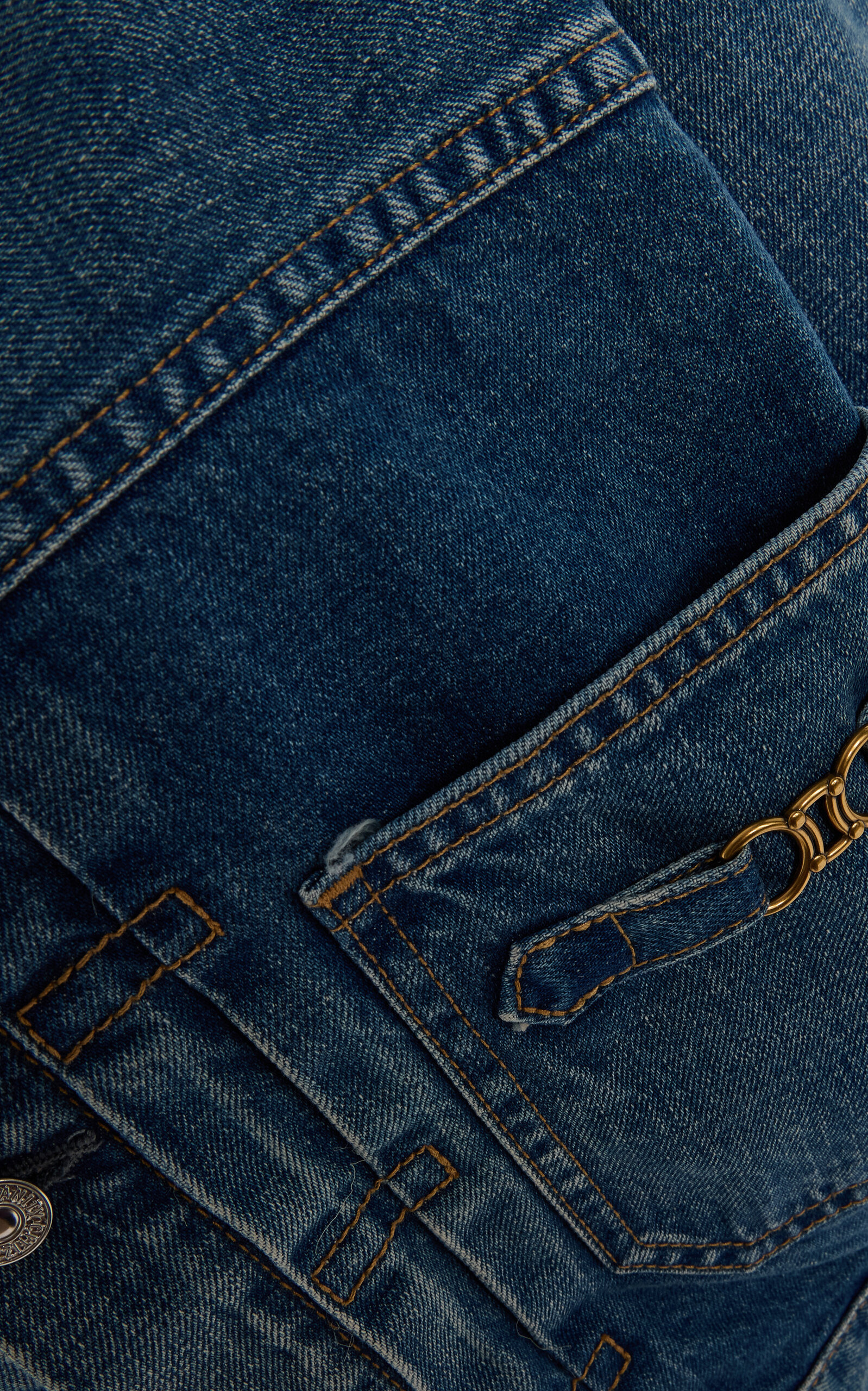 Alma Horsebit Denim Jacket medium wash - 5