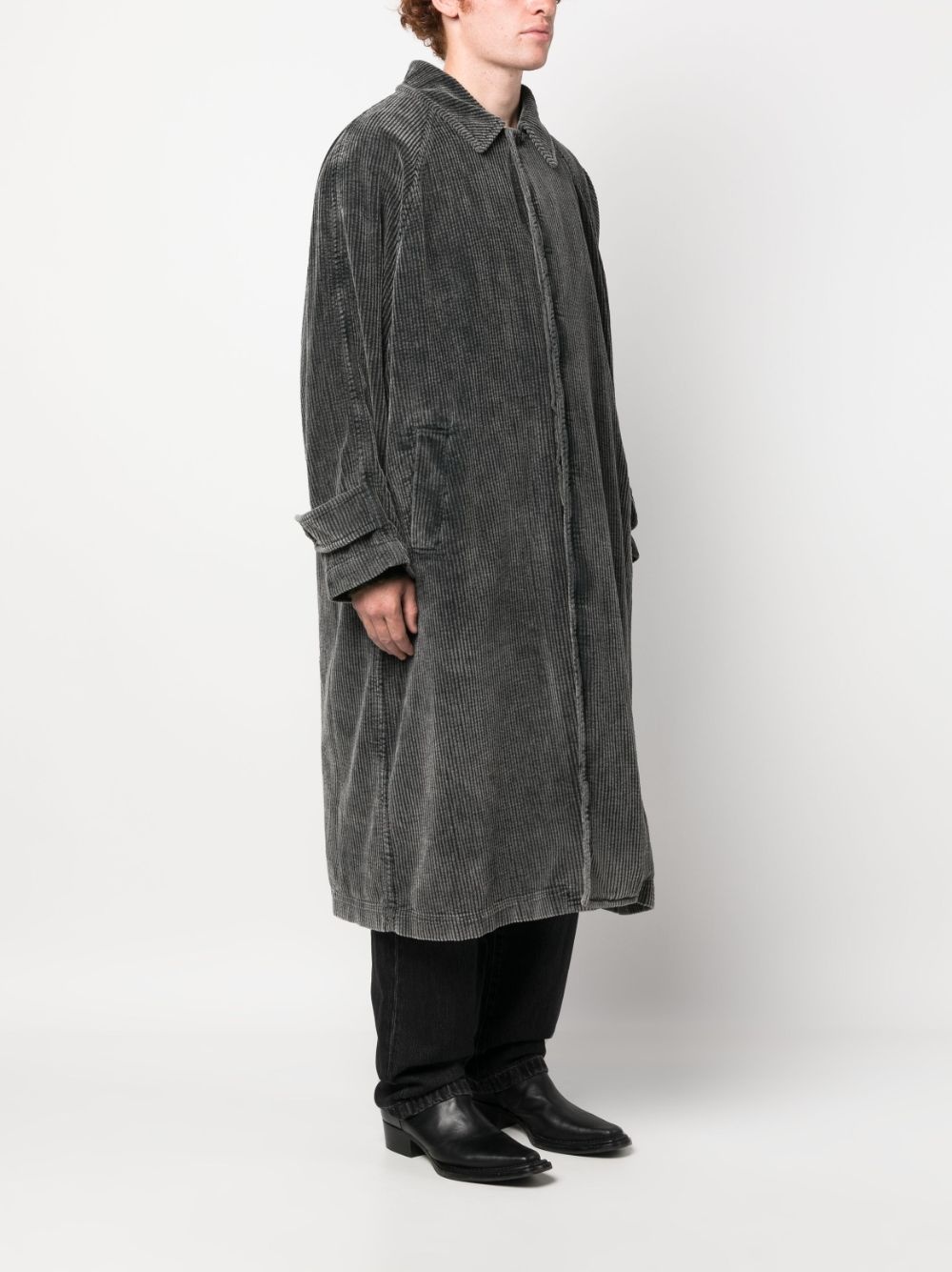 corduroy cotton trench coat - 3