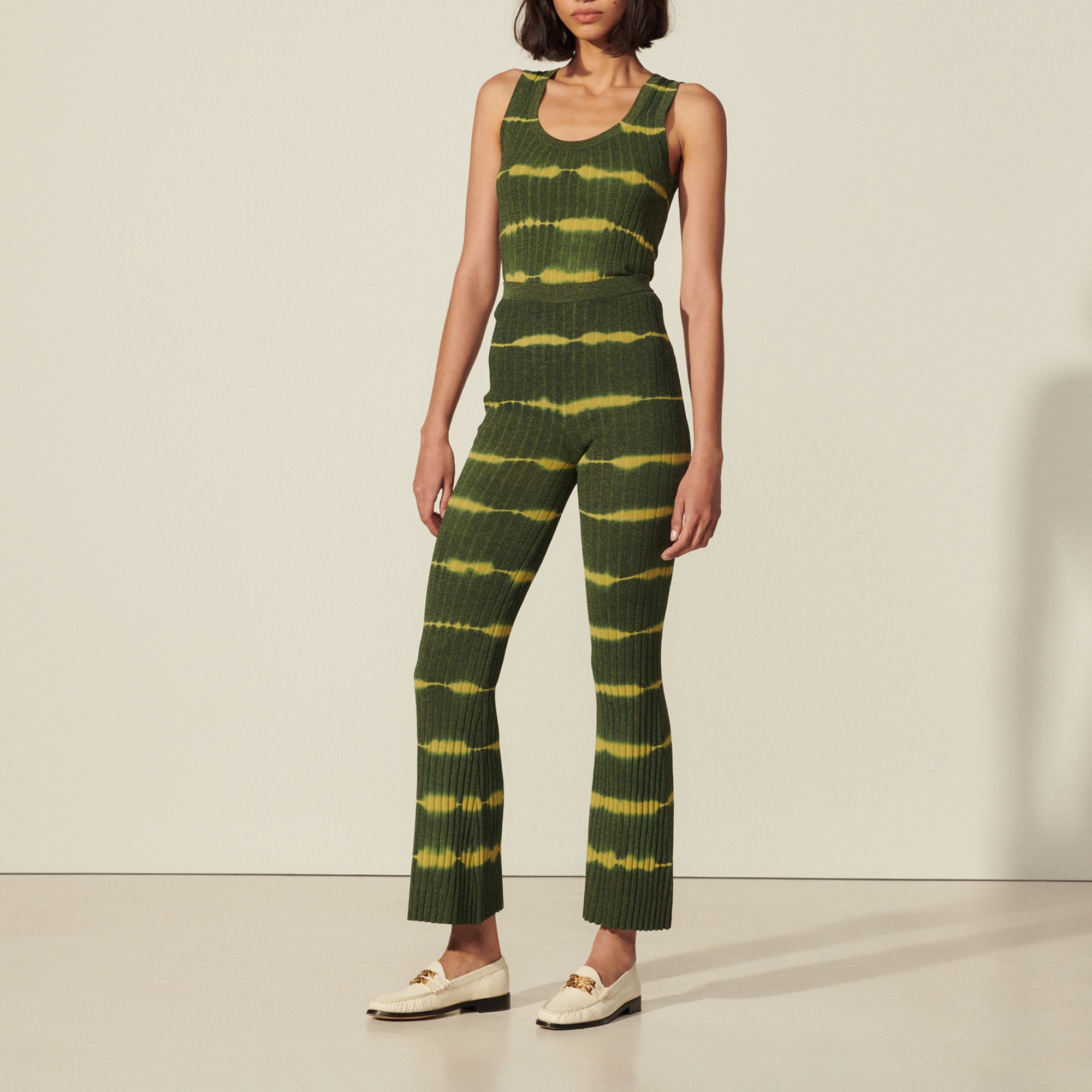 Tie-dye knit pants - 6