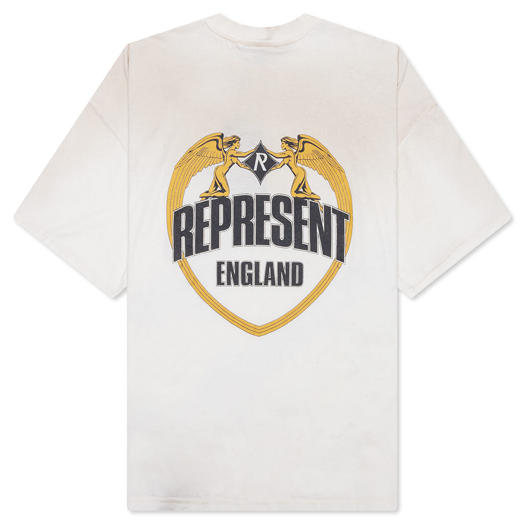 ANGEL BORDER T-SHIRT - WASHED ECRU - 2