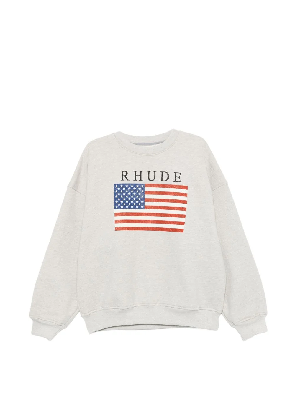 flag-print sweatshirt - 1