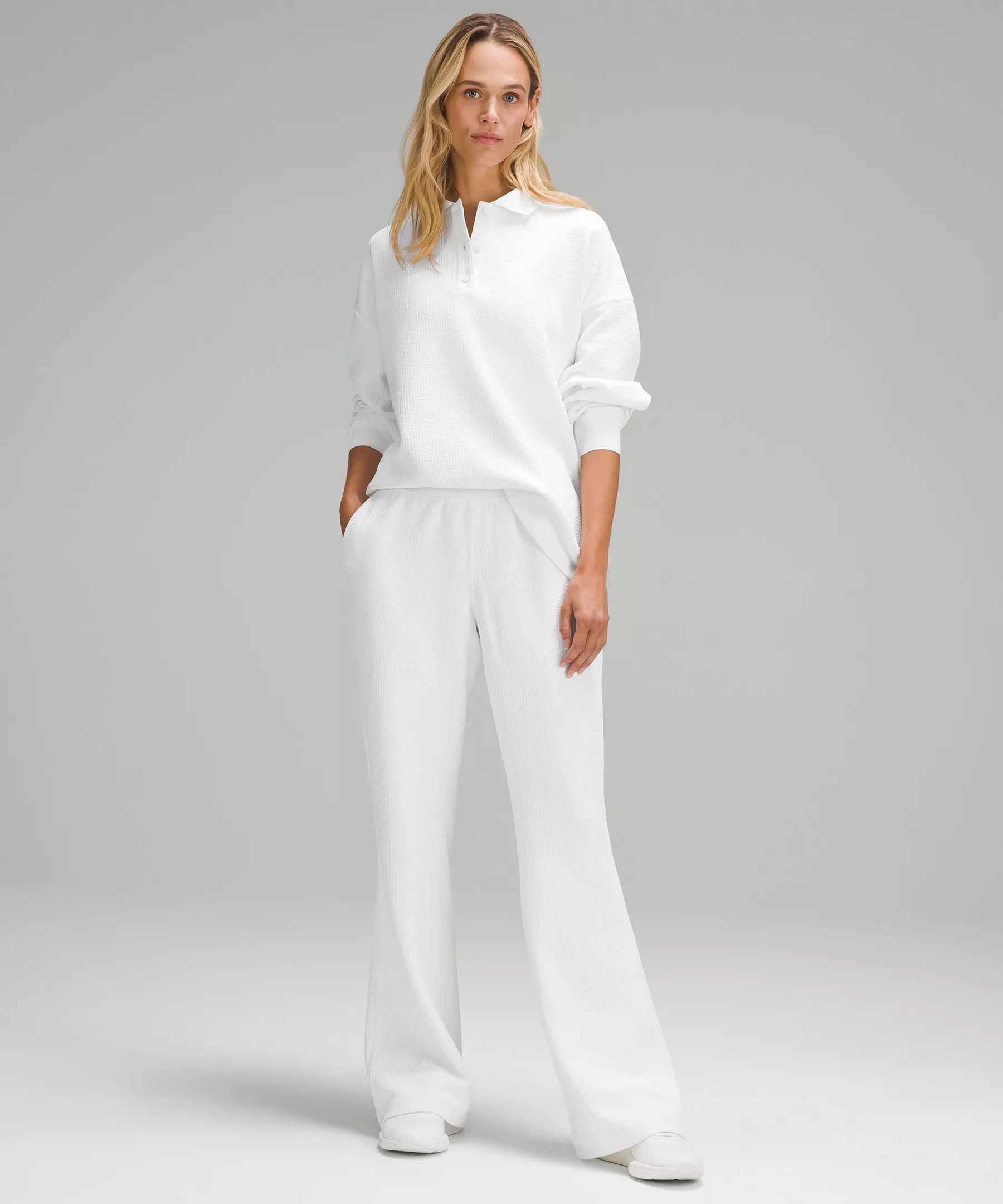 Textured Long-Sleeve Polo Shirt - 2