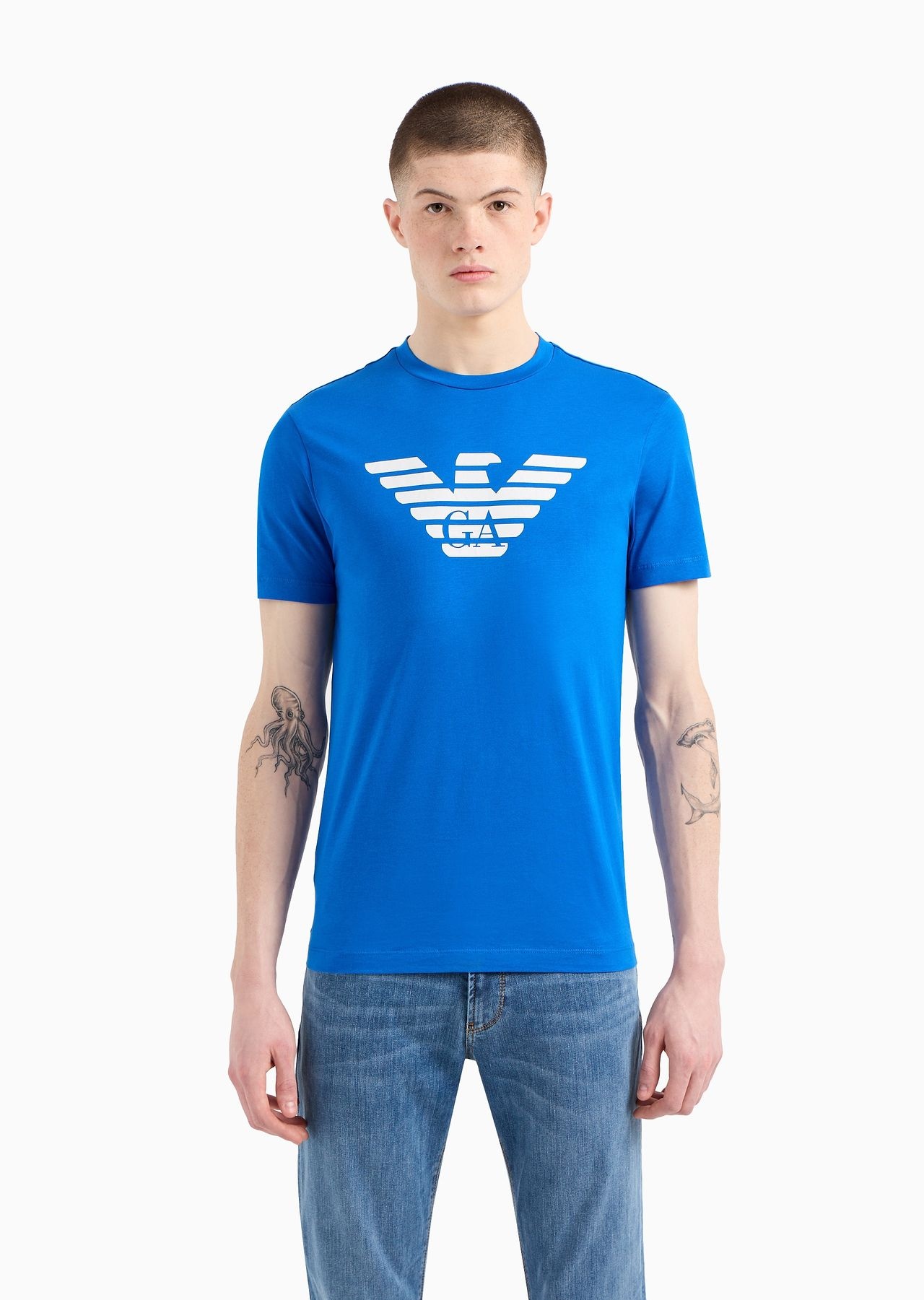 Pima-jersey T-shirt with logo print - 2