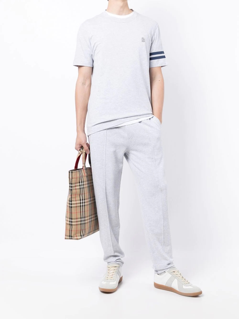 drawstring cotton track trousers - 2