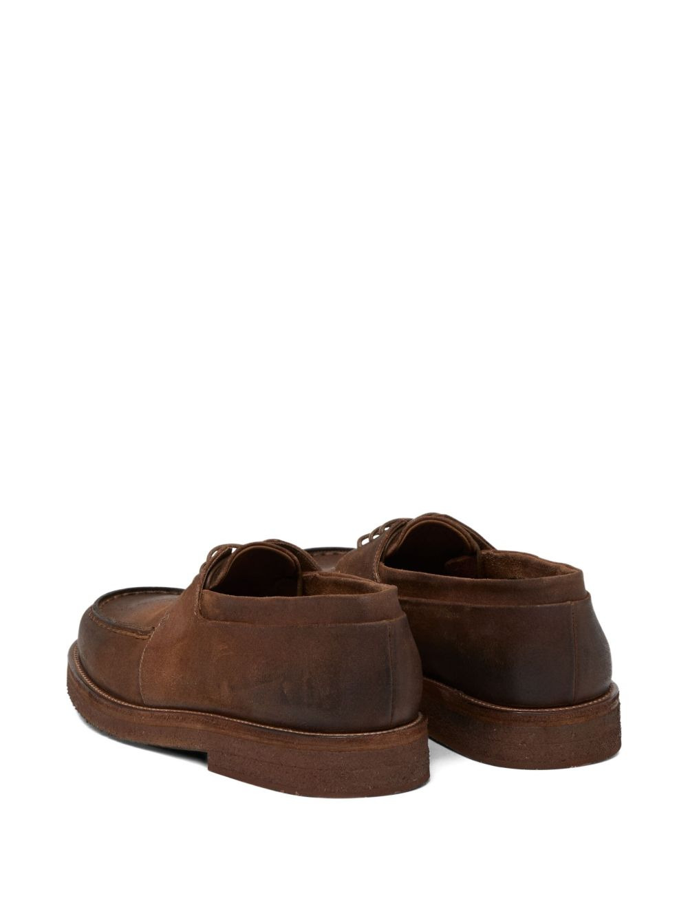 leather lace-up boat shoes - 3