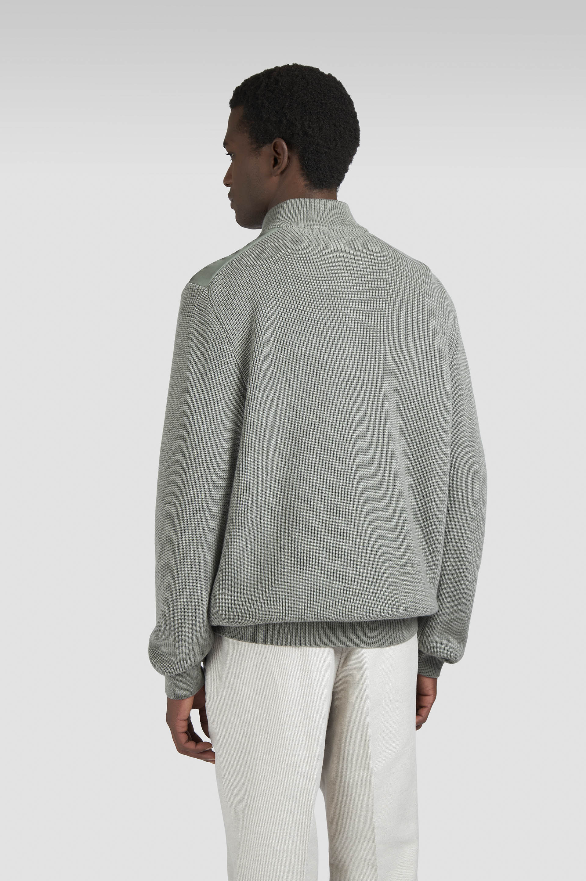 WOOL SILK HALF ZIP SWEATER WITH TYPHOON® SILK - 3