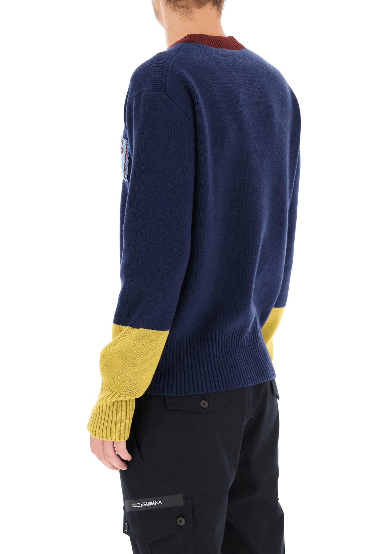 Dolce & Gabbana Wool Sweater With Logo Patch - 4