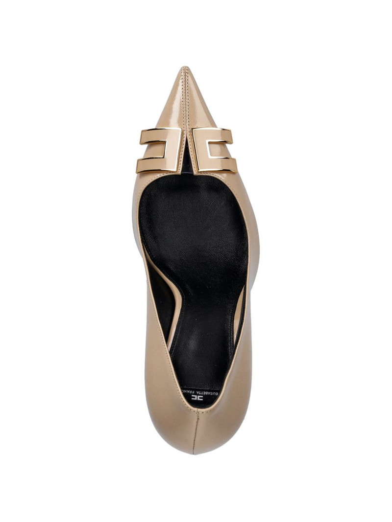 logo leather pumps 4
