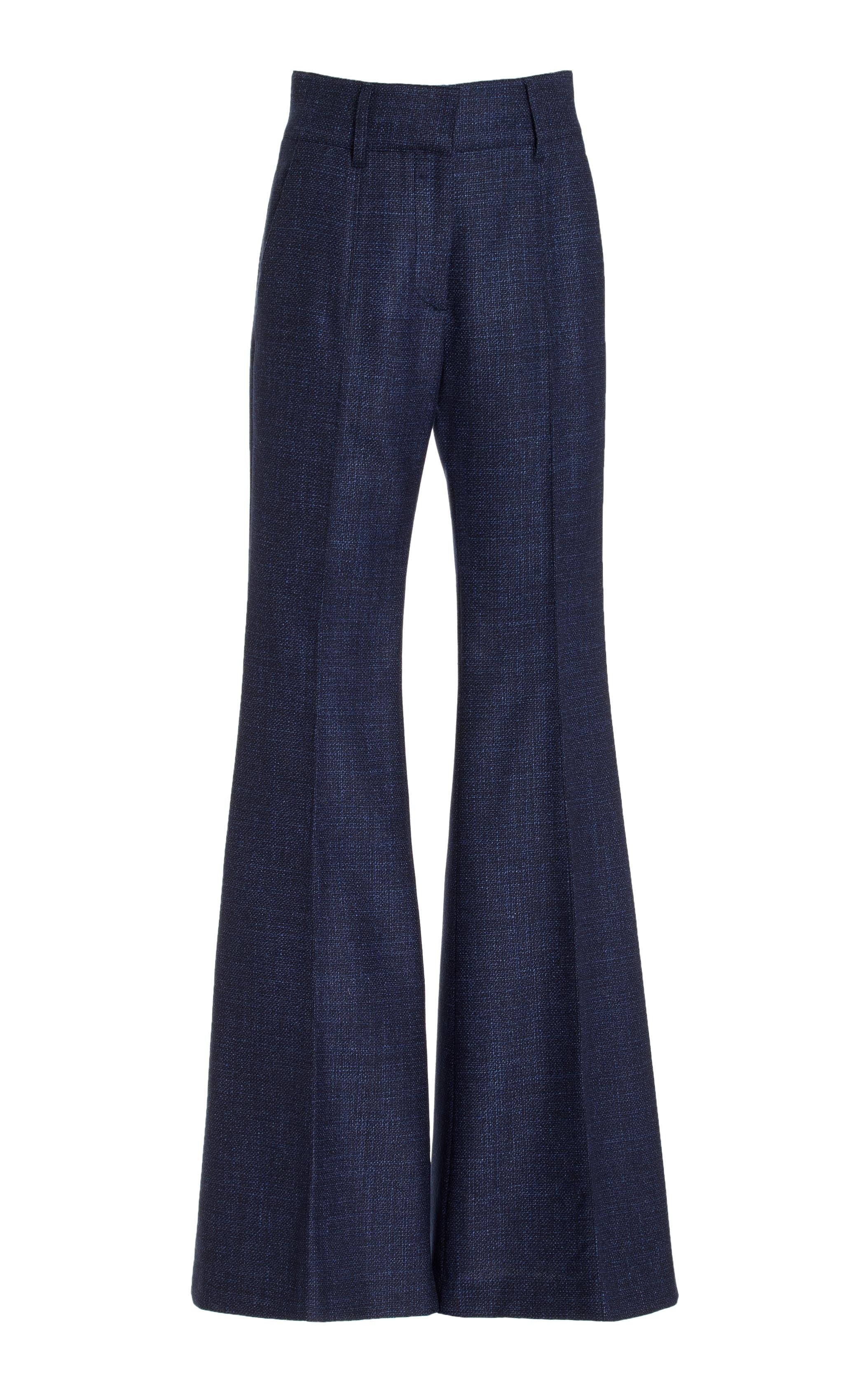 Rhein Pant in Dark Navy & Black Virgin Wool - 1