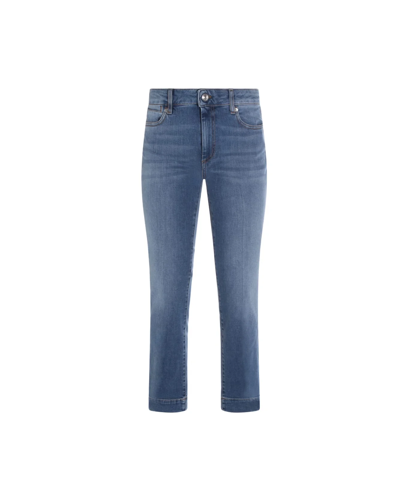 Blue Cotton Jeans - 1