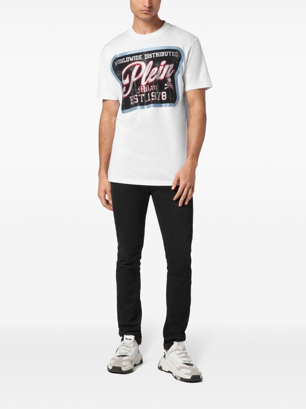 logo-patch crew-neck T-shirt - 2