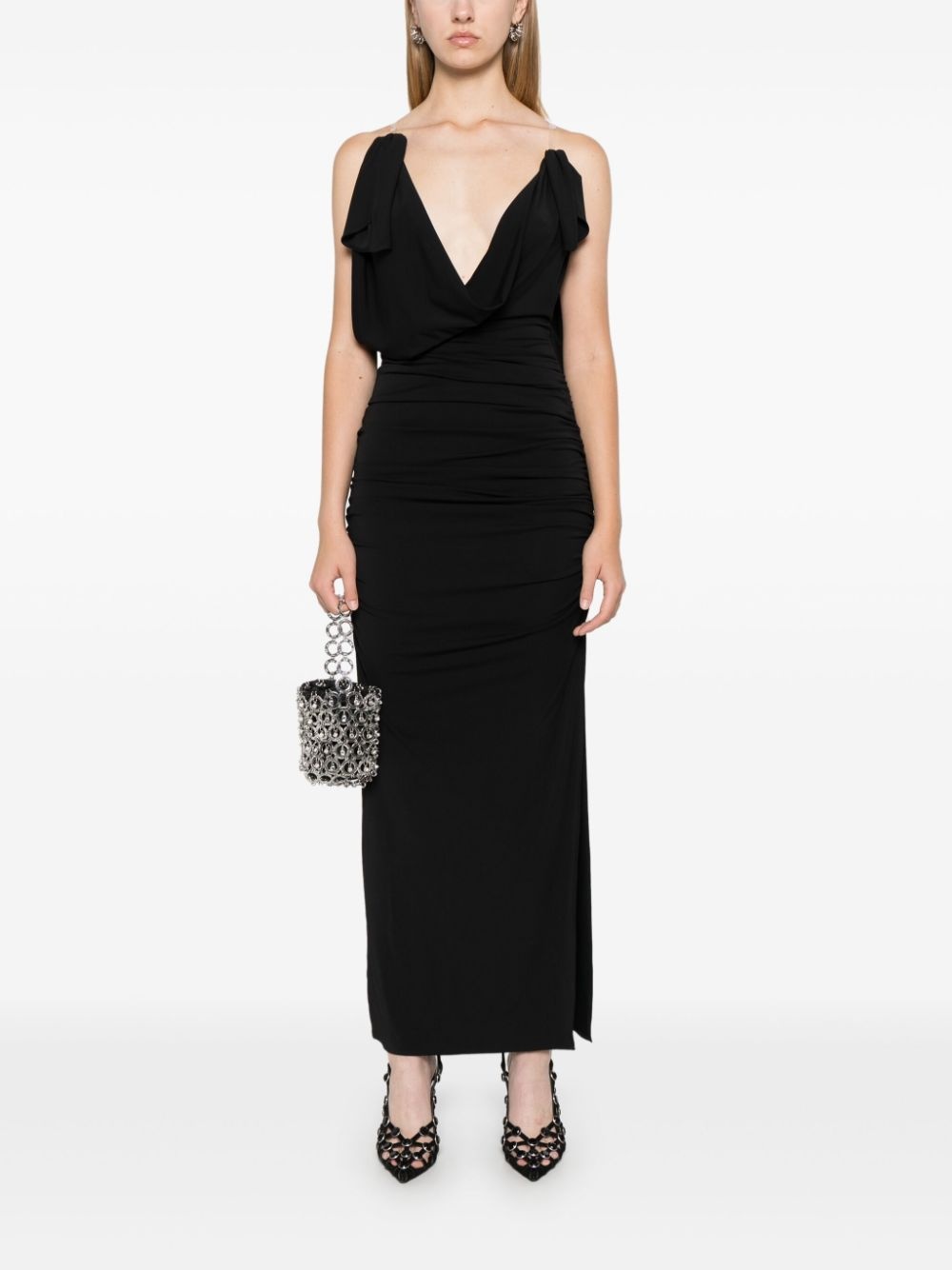 ruched maxi dress - 2