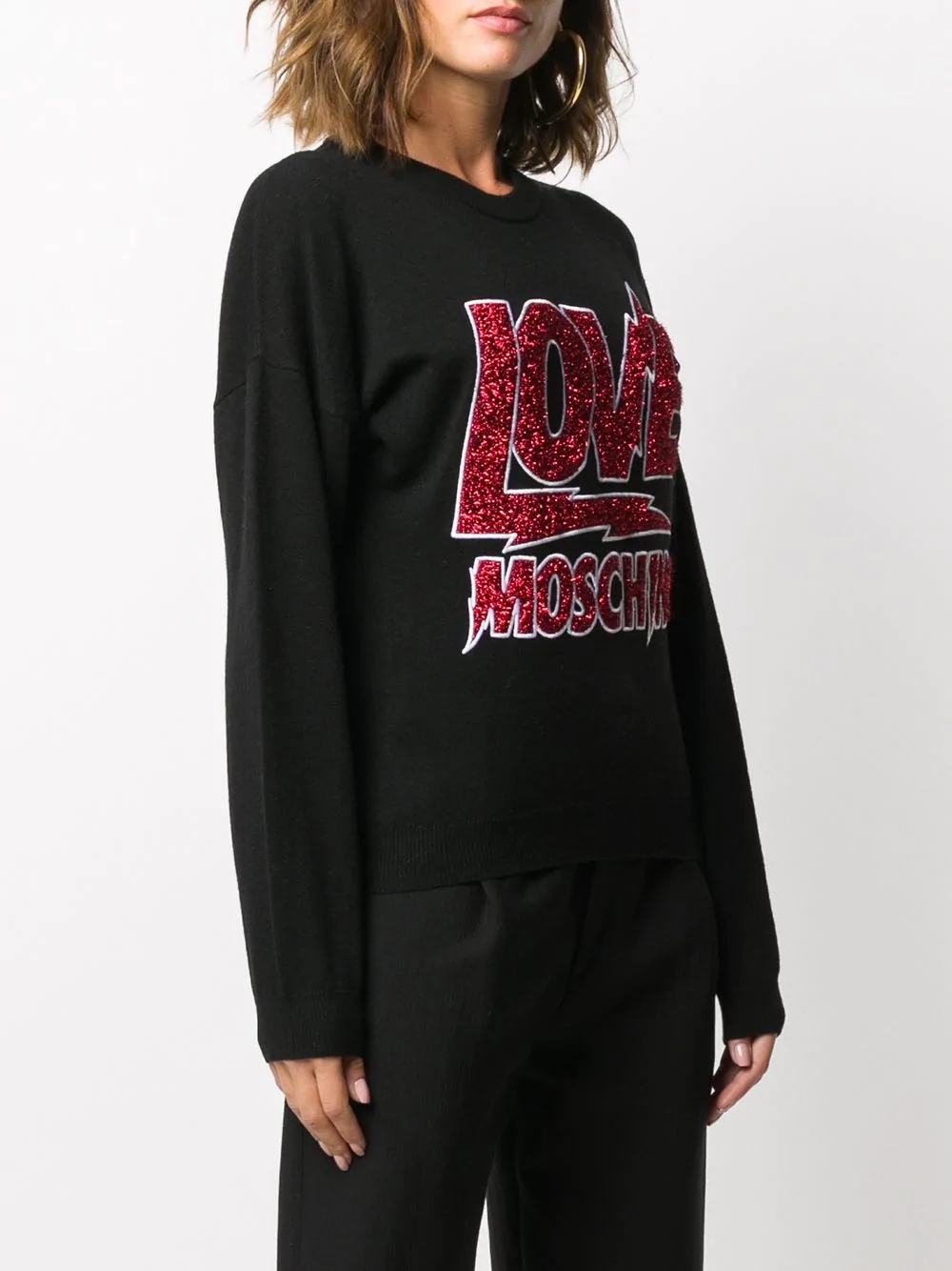 logo-patch sweater  - 3